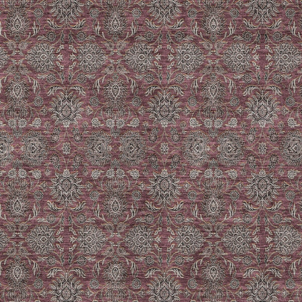 8' X 10' Merlot Gray And Taupe Floral Washable Indoor Outdoor Area Rug