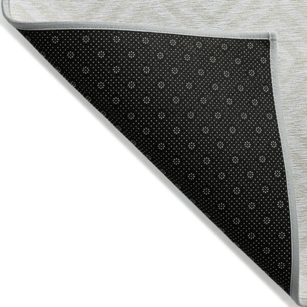 5' X 8' Ivory And Beige Geometric Washable Indoor Outdoor Area Rug
