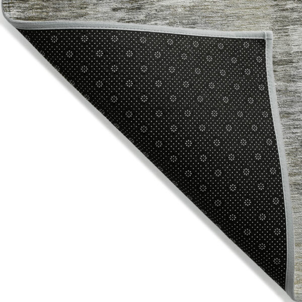 3' X 5' Brown And Taupe Abstract Washable Indoor Outdoor Area Rug
