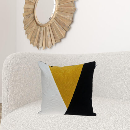 Multicolor Yellow Highlight Soft Touch Throw Pillow