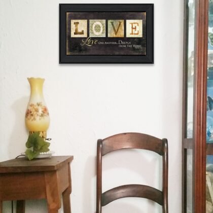 Love One Another 2 Black Framed Print Wall Art