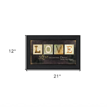 Love One Another 2 Black Framed Print Wall Art