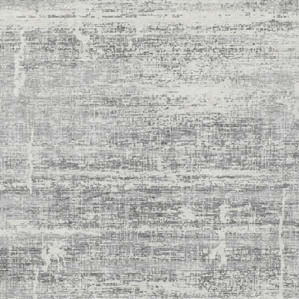10' X 14' Silver Gray And Charcoal Abstract Washable Indoor Outdoor Area Rug