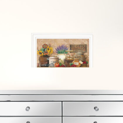Antique Kitchen 1 White Framed Print Wall Art