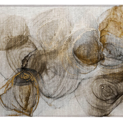 2' X 3' Brown Abstract Washable Non Skid Indoor Outdoor Area Rug