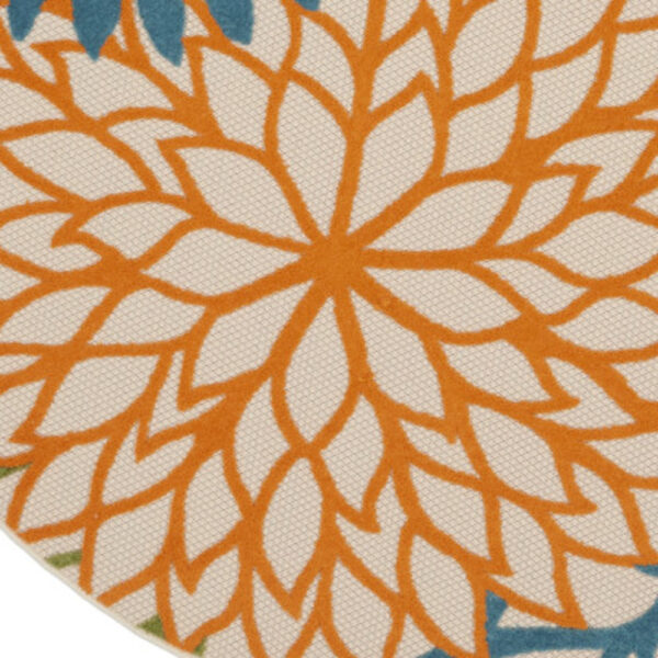 10' Blue and Green Indoor Outdoor Area Rug