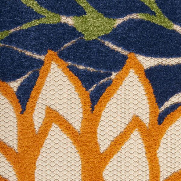 10' Blue and Green Indoor Outdoor Area Rug