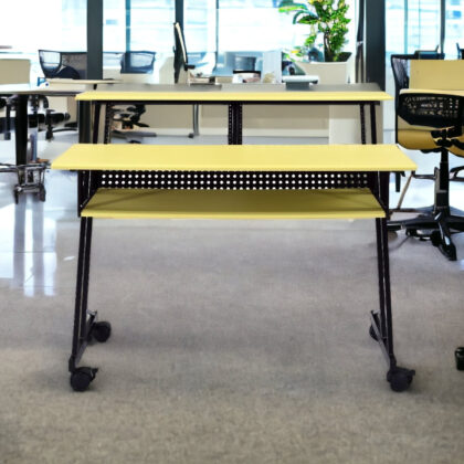 47" Yellow and Black Computer Desk
