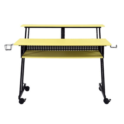 47" Yellow and Black Computer Desk
