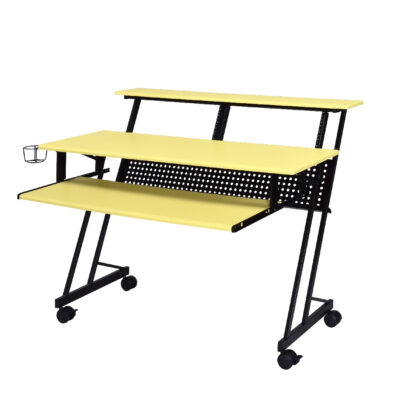 47" Yellow and Black Computer Desk