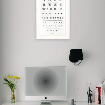 Eye Chart II 2 White Framed Print Wall Art