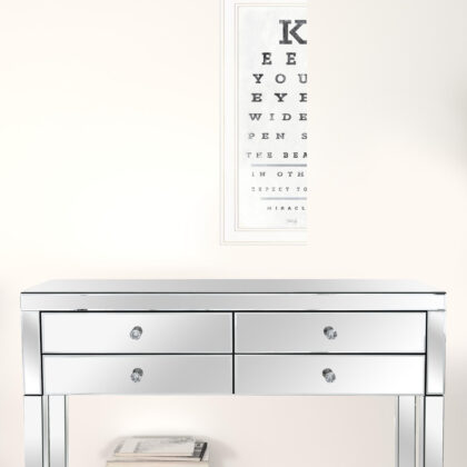 Eye Chart II 2 White Framed Print Wall Art