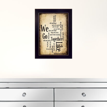 We Go Together I Black Framed Print Wall Art