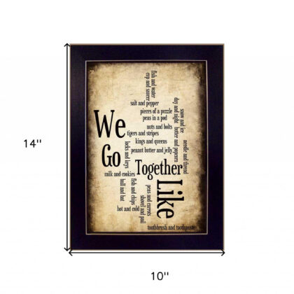 We Go Together I Black Framed Print Wall Art