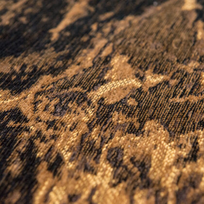 3' X 5' Yellow and Brown Abstract Non Skid Area Rug