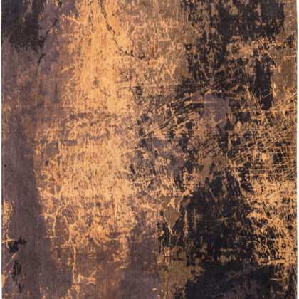 3' X 5' Yellow and Brown Abstract Non Skid Area Rug