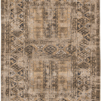 9' X 13' Brown Oriental Non Skid Area Rug