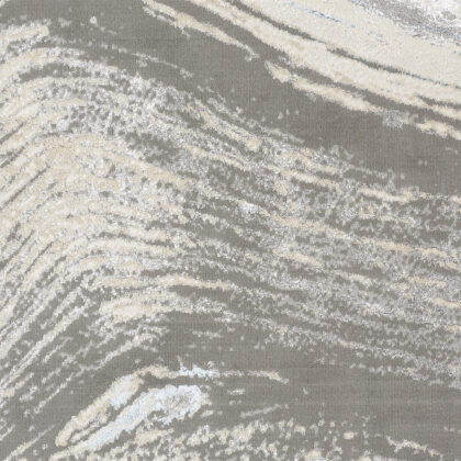 8' X 10' Gray Ivory And Blue Abstract Area Rug