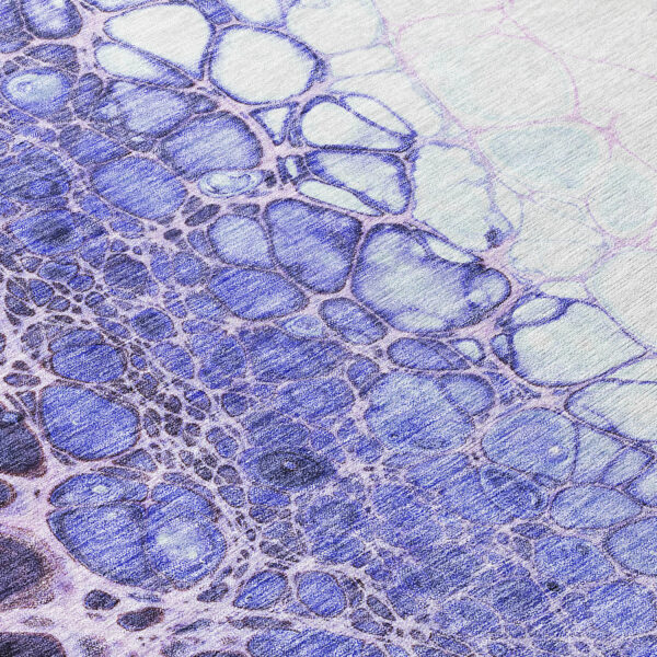 10' X 14' Purple Lilac And Eggplant Abstract Washable Indoor Outdoor Area Rug