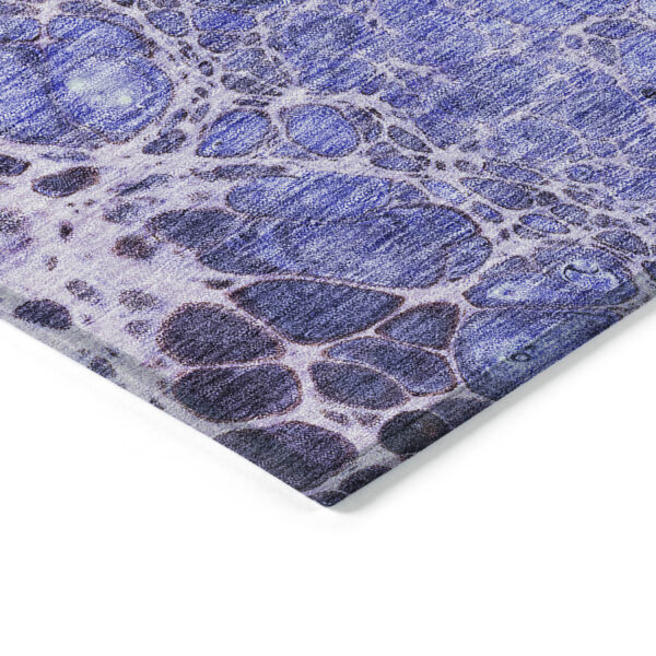 10' X 14' Purple Lilac And Eggplant Abstract Washable Indoor Outdoor Area Rug