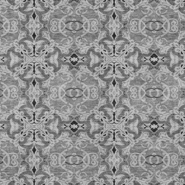 10' X 14' Gray Silver And Charcoal Medallion Washable Indoor Outdoor Area Rug