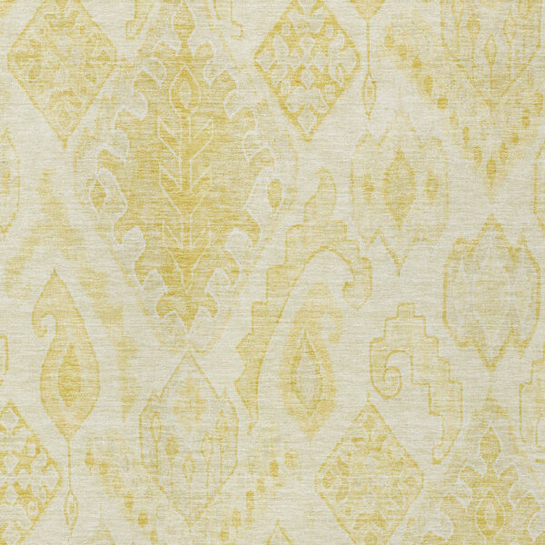 10' X 14' Gold Ivory And Beige Moroccan Washable Indoor Outdoor Area Rug