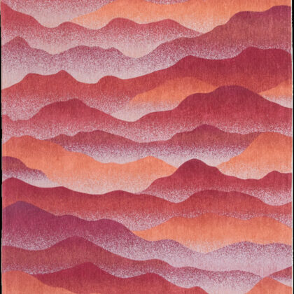 3' X 5' Red Orange Abstract Non Skid Area Rug