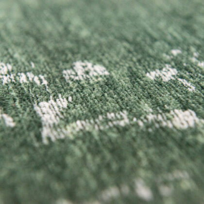 9' X 13' Gray and Green Medallion Non Skid Area Rug