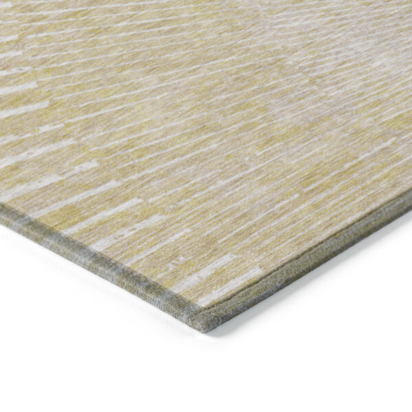 9' X 12' Wheat Abstract Washable Non Skid Indoor Outdoor Area Rug