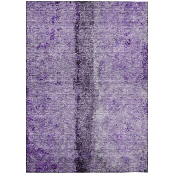 3' X 5' Purple And Lavender Abstract Washable Indoor Outdoor Area Rug
