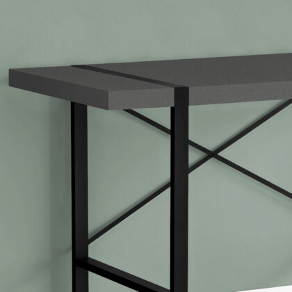 49" Gray and Black Computer Desk