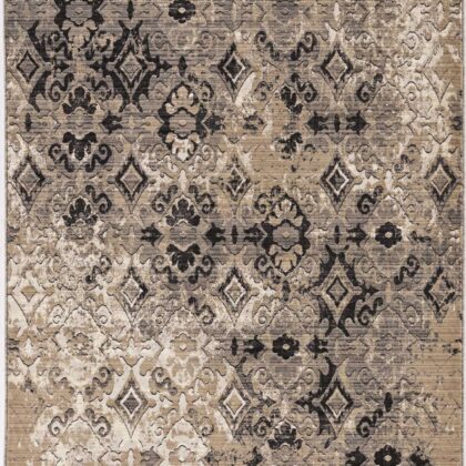 2' X 8' Ivory Or Beige Antique Pattern Runner Rug