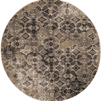 2' X 8' Ivory Or Beige Antique Pattern Runner Rug