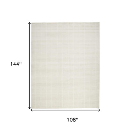 9' x 12' Cream Geometric Area Rug