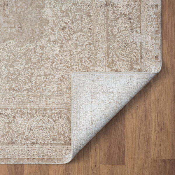 12' x 15' Beige and Ivory Medallion Area Rug