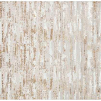 5' x 8' Beige Abstract Washable Non Skid Area Rug