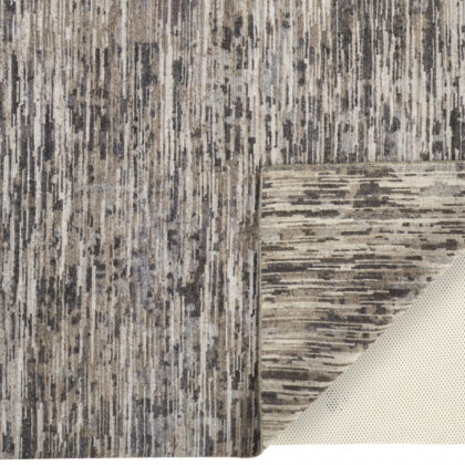 10' X 13' Gray Blue And Silver Wool Abstract Hand Knotted Area Rug