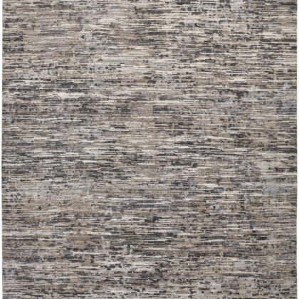10' X 13' Gray Blue And Silver Wool Abstract Hand Knotted Area Rug