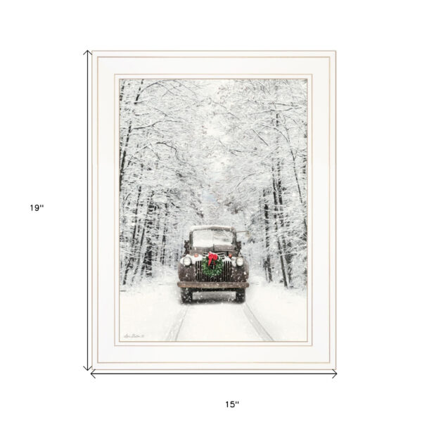 Antique Christmas 1 White Framed Print Wall Art