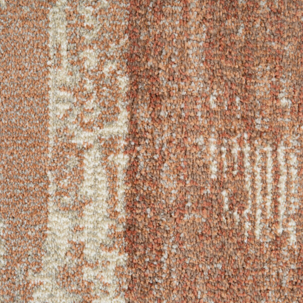 8' x 10' Sand Geometric Power Loom Area Rug With Fringe