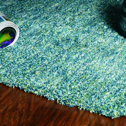 8'X11' Seafoam Heather Indoor Shag Rug