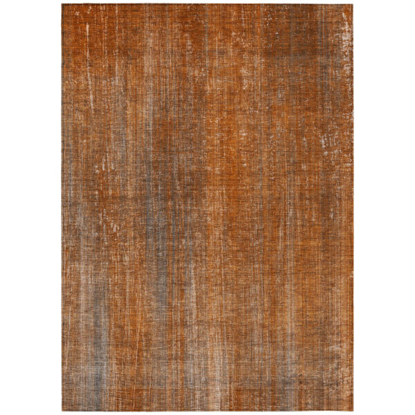3' X 5' Orange Striped Washable Non Skid Indoor Outdoor Area Rug