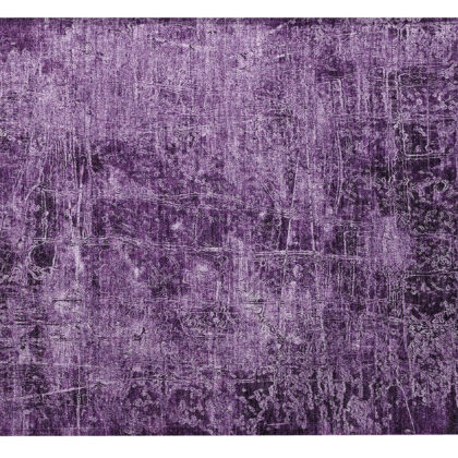 2' X 3' Purple Abstract Washable Non Skid Indoor Outdoor Area Rug