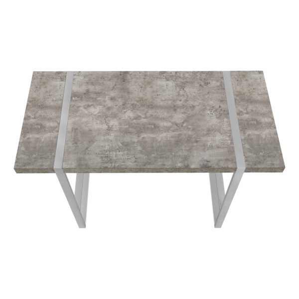 49" Gray and Silver Computer Desk