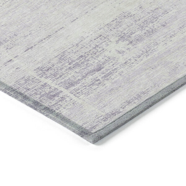 5' X 8' Lavender Purple And Ivory Abstract Washable Indoor Outdoor Area Rug