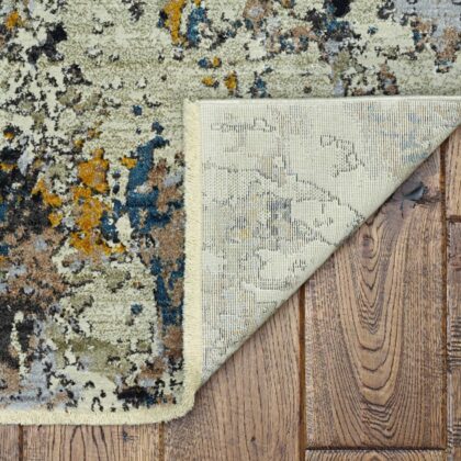8'X10' Ivory Hand Hooked Bordered Coral Reef Indoor Area Rug
