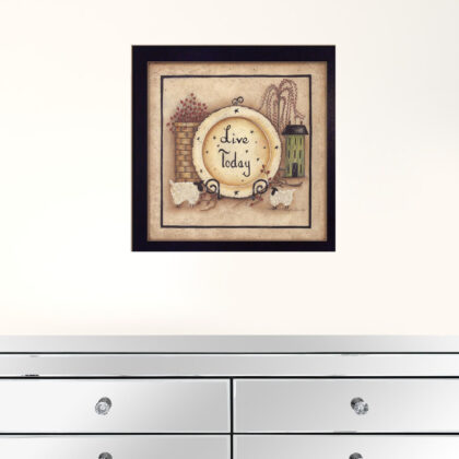 Live Today 1 Black Framed Print Wall Art