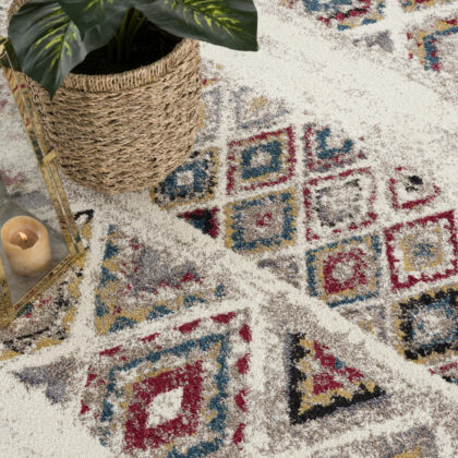8' X 11' Cream Southwestern Area Rug