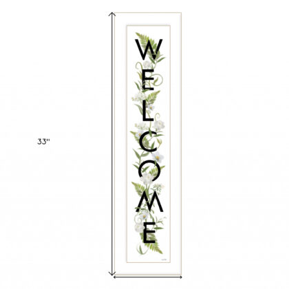 Welcome Sign II 1 White Framed Print Wall Art