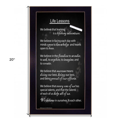 Life Lessons 5 Black Framed Print Wall Art